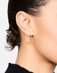 Gold Plated Cherub Huggie Earrings - link has visual effect only