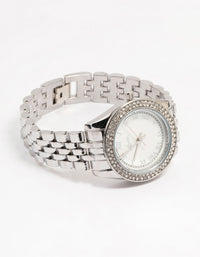 Silver Diamante Medium Watch - link has visual effect only