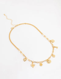 Gold Plated Moon & Boot Charm Necklace - link has visual effect only