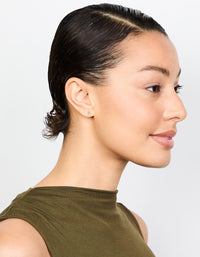 Rose Gold Plated Sterling Silver Cubic Zirconia Micro Stud Earrings - link has visual effect only