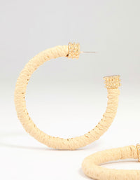 Paper Raffia Wrapped Hoop Earrings - link has visual effect only