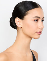 Gold Plated Diamante Pavé Hook Earrings - link has visual effect only