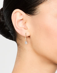 Gold Plated Diamante Pavé Hook Earrings - link has visual effect only