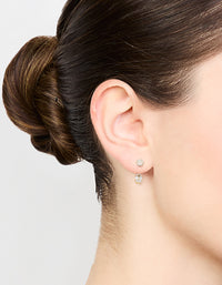 Gold Plated Stone Jacket Earrings - link has visual effect only