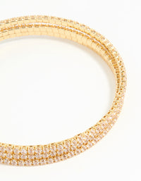 Gold Plated Cupchain Wrap Bracelet - link has visual effect only