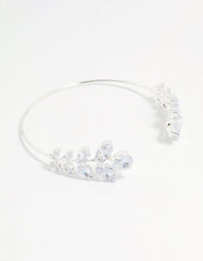 Silver Cubic Zirconia Marquise Vine Wrist Cuff