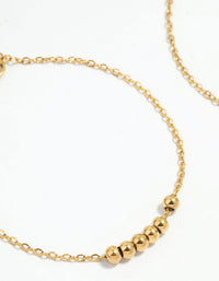 Waterproof Gold Plated Stainless Steel Layered Ball Bracelets 2-Pack - link has visual effect only