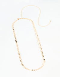 Gold Coin Layered Waist Chain - link has visual effect only