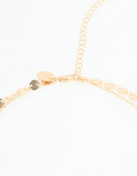 Gold Coin Layered Waist Chain - link has visual effect only