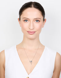 Silver Bow Twirl Pendant Necklace - link has visual effect only