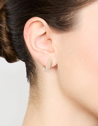 Gold Diamante Hoop Earrings - link has visual effect only