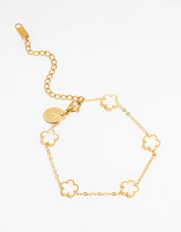 Waterproof Gold Plated Stainless Steel Heart Bracelet - link has visual effect only