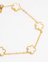 Waterproof Gold Plated Stainless Steel Heart Bracelet - link has visual effect only