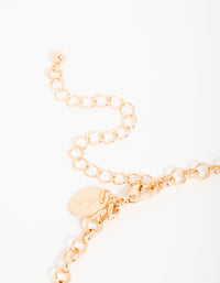 Gold Diamante Heart Charm Necklace - link has visual effect only