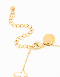 Waterproof Gold Plated Stainless Steel Butterfly Bracelet - link has visual effect only