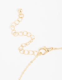 Gold Plated Cubic Zirconia Black Flower Pendant Necklace - link has visual effect only