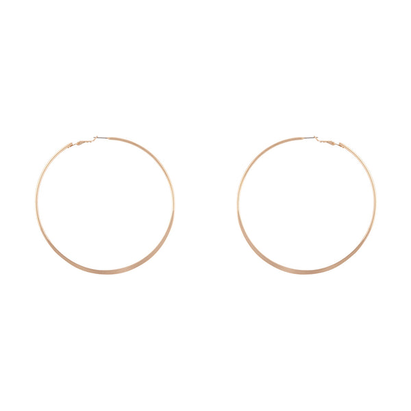 Gold Flat Edge Hoop 9cm Earring Pack