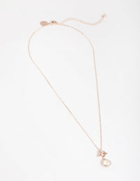 Rose Gold Knotted Circle Drop Necklace - link has visual effect only