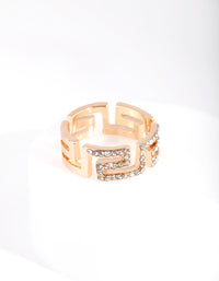 Gold Diamante Egyptian Ring - link has visual effect only