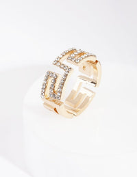 Gold Diamante Egyptian Ring - link has visual effect only