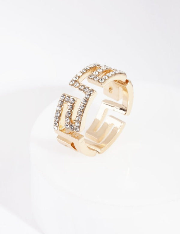Gold Diamante Egyptian Ring