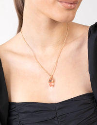 Gold Small Shard Topaz Stone Necklace - link has visual effect only