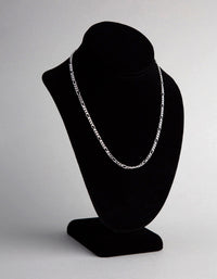 Sterling Silver Figaro Chain Necklace - link has visual effect only