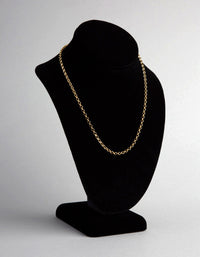 Gold Plated Sterling Silver Rolo Chain Necklace - link has visual effect only