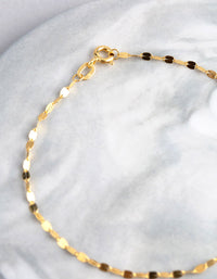 9ct Gold Forzantina Chain Bracelet - link has visual effect only