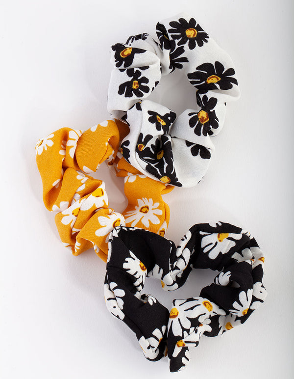 Fabric Mini Daisy Pack Scrunchie