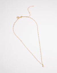 Gold Plated Half Pearl Necklace - link has visual effect only