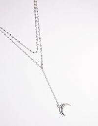 Silver Plated Double Row Moon Necklace - link has visual effect only