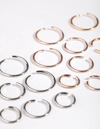 Mixed Metals Ball End Faux Ring Pack - link has visual effect only