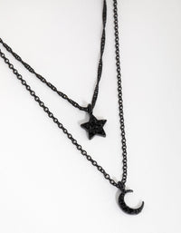 Matte Starry Night Charm Necklace - link has visual effect only