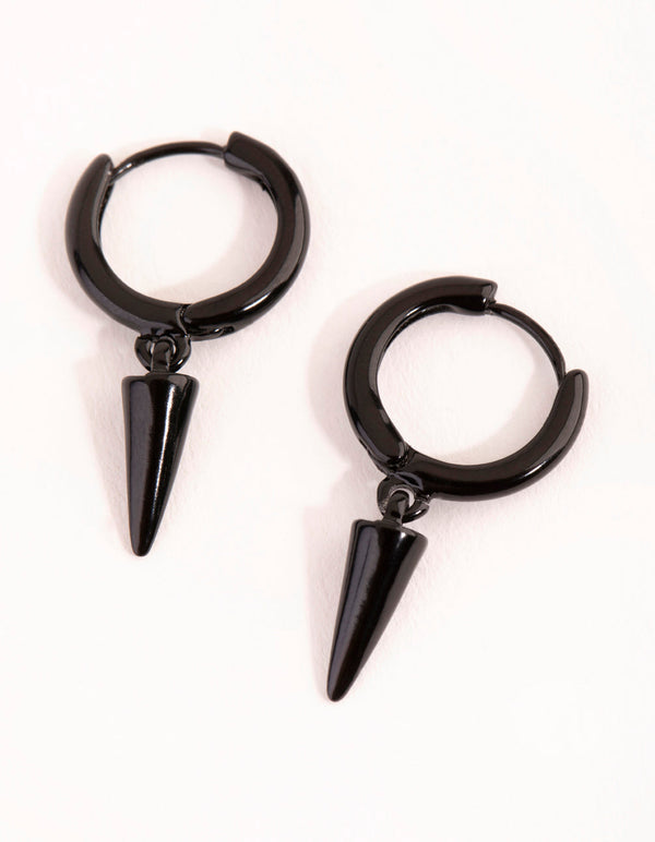 Matte Spike Huggie Earrings