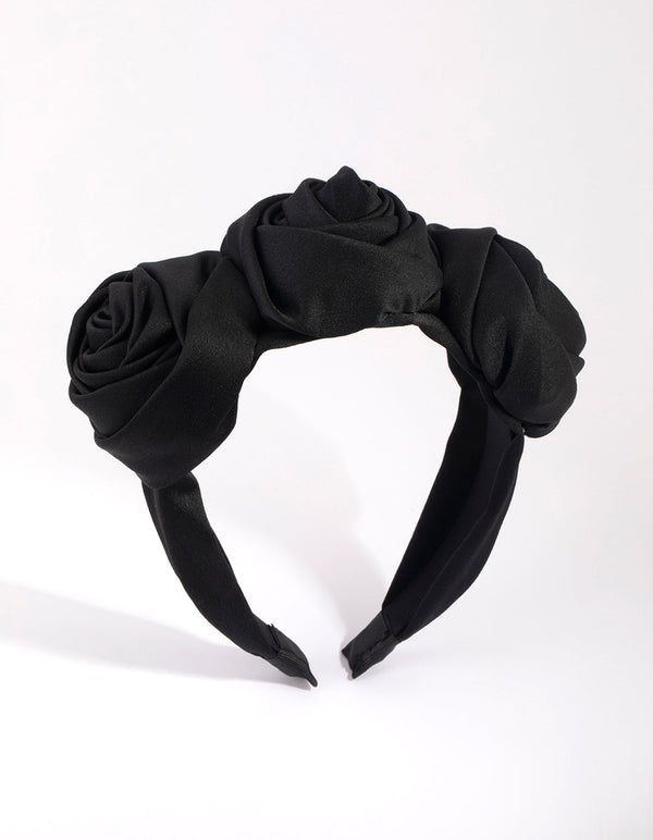 Black Rosette Alice Band