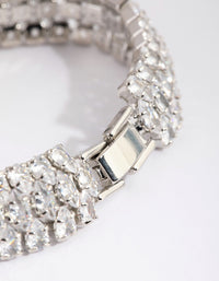 Rhodium Cubic Zirconia Tennis Bracelet - link has visual effect only