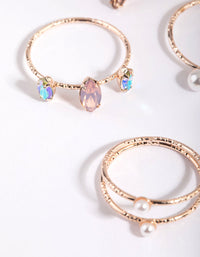 Rose Gold Oval Ring Pack - link has visual effect only