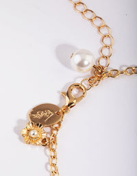 Gold Charm & Chain Anklet Set - link has visual effect only