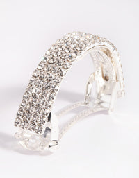 Silver Diamante Barette Clips - link has visual effect only