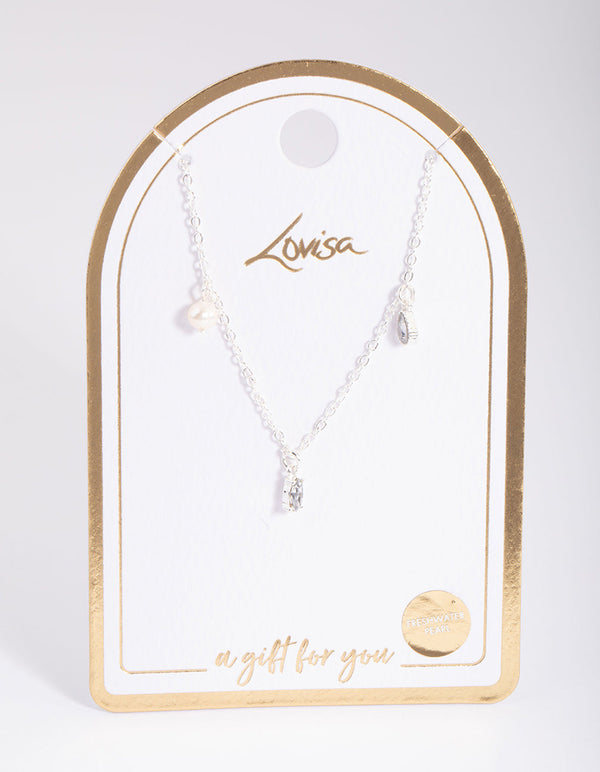 KIERA Platinum Clad Sterling Silver Chunky Drop Pendant Necklace – Kiera NY  Jewelry