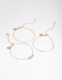 Rose Gold Diamante Bracelet Pack - link has visual effect only