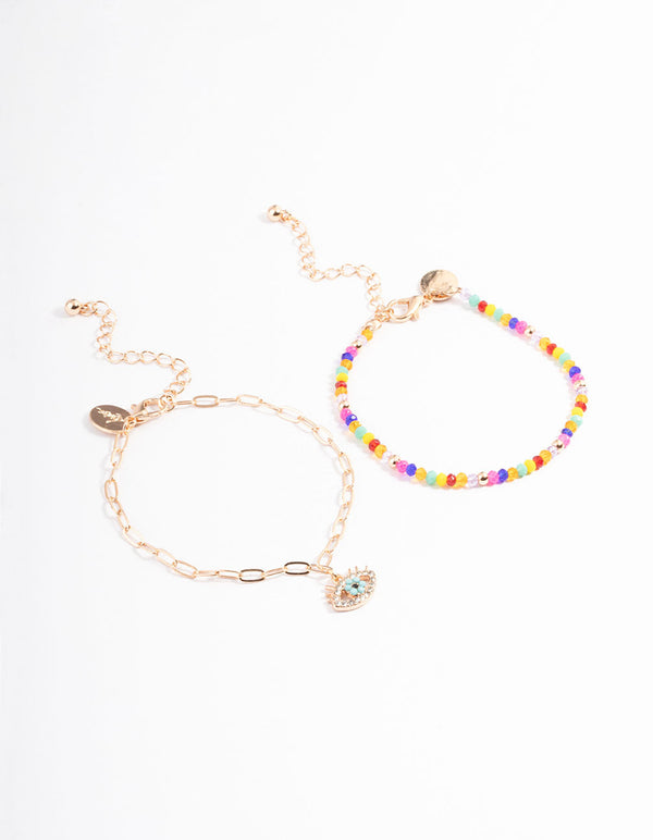 Gold hot sale eye bracelet