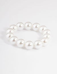 Bead Large Pearly Stretch Bracelet - link has visual effect only