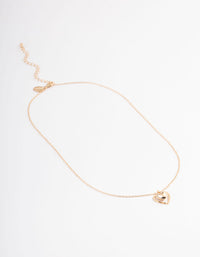 Gold Puffy Heart Necklace - link has visual effect only