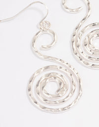 Silver Swirl Drop Earrings - link has visual effect only