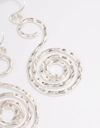 Silver Swirl Drop Earrings - link has visual effect only