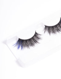 Black & Blue Accent Fake Eyelashes - link has visual effect only