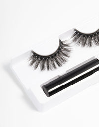 Black Volume Imitation Mink Magnetic Fake Eyelashes - link has visual effect only