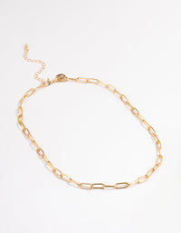 Gold Classic Pin Chain Necklace - link has visual effect only